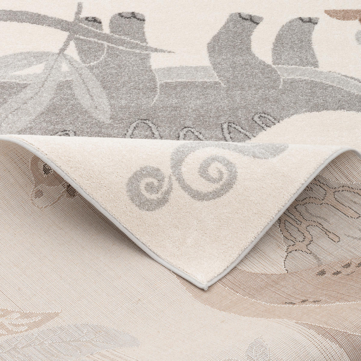 KINDER TEPPICH SOFTSTAR KIDS DINOWELT - Grau, Textil (160/230cm) - Pergamon