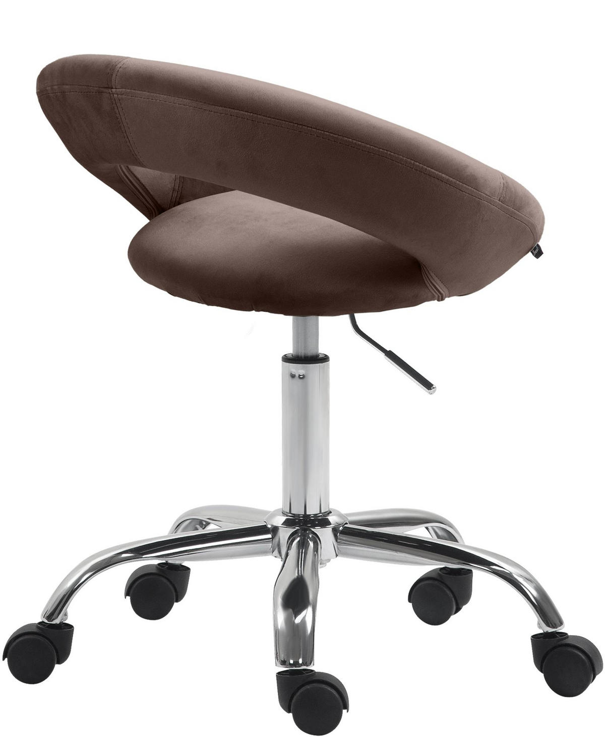 HOCKER Samt braun - Braun, Textil/Metall (53/66/47cm) - CLP