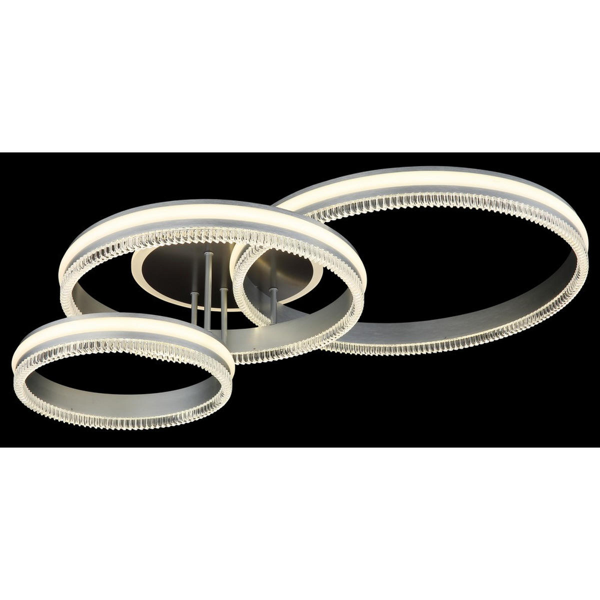 DECKENLEUCHTE FRANCINE, LED Metall schwarz-chrom matt, CCT - Schwarz, Metall (79.5/50/22cm) - Globo Lighting