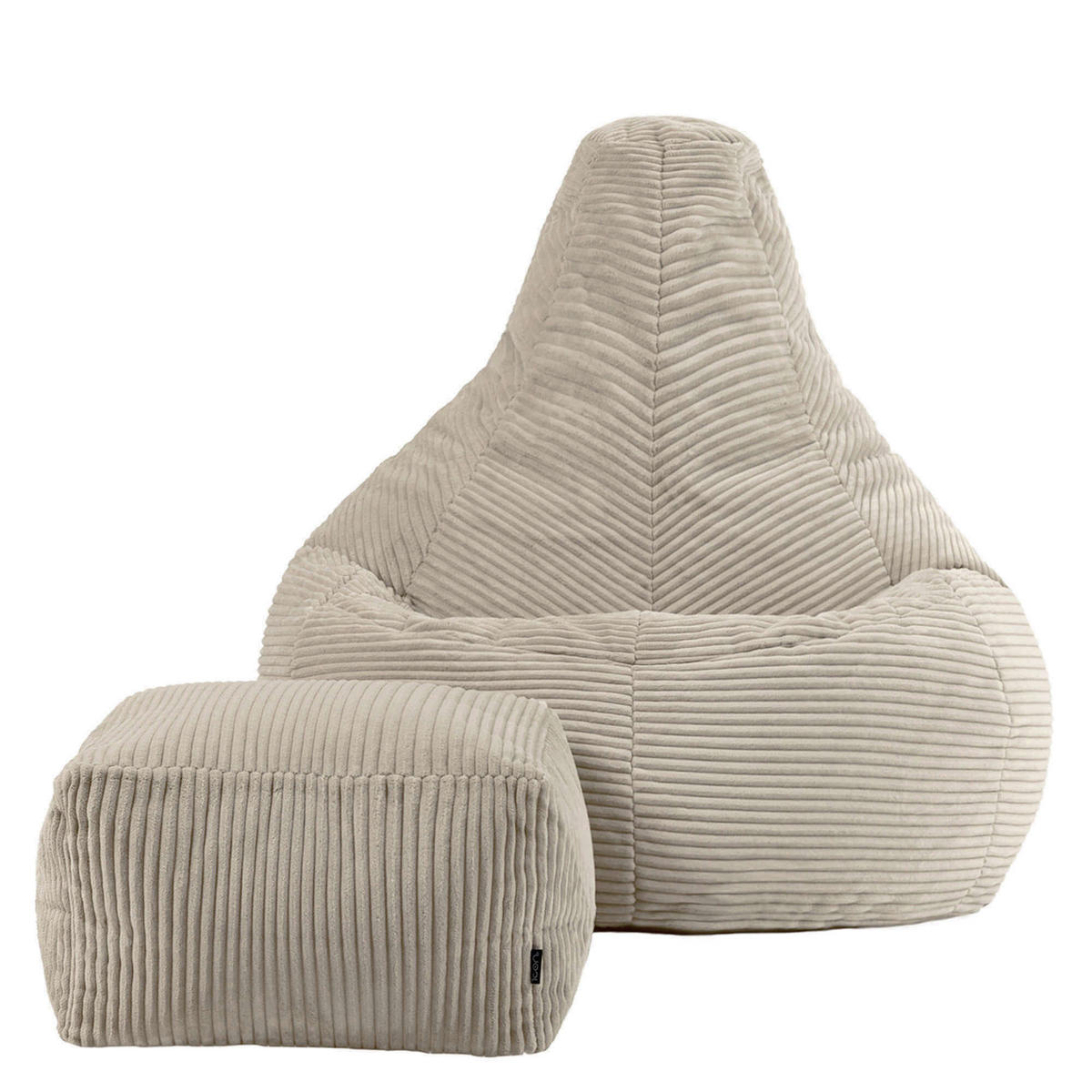 SITZSACK Dalton mit Hocker - Beige, Textil (90/73/84cm) - icon