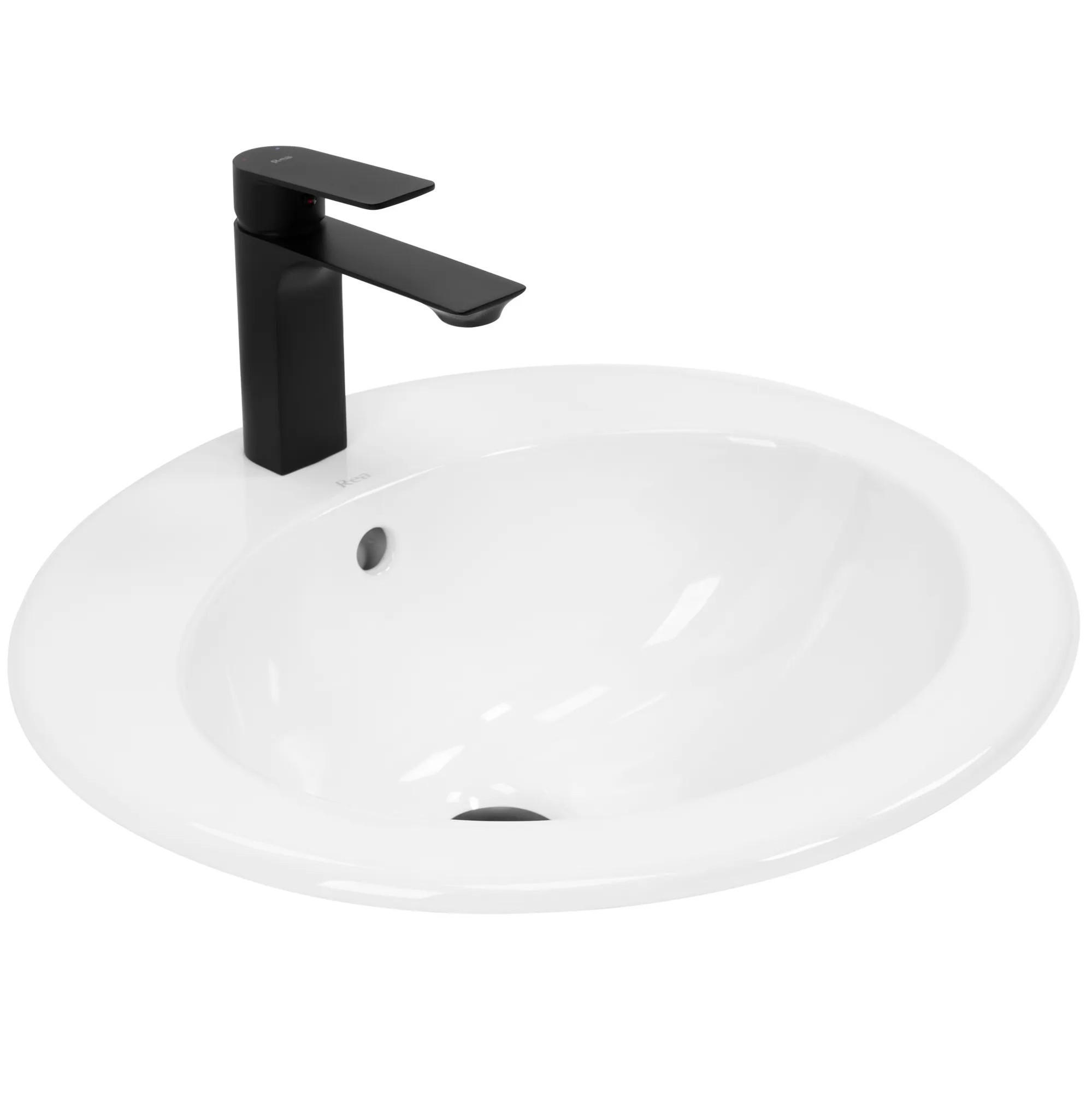 EINBAUWASCHBECKEN Rea Dalia - Weiß, Keramik (46/20/51.5cm) - REA