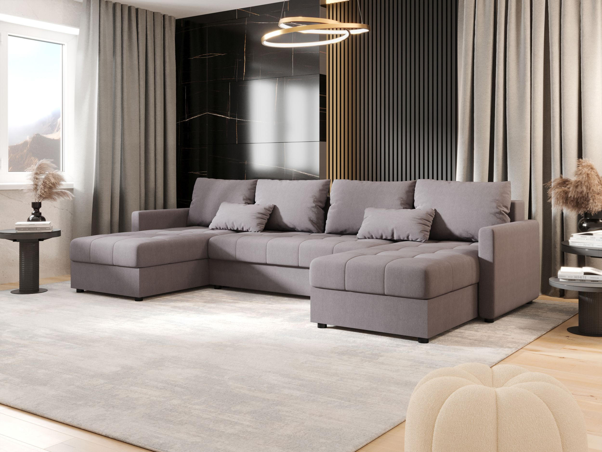 ECKSOFA MOS U BIS Cosmic 160 mit Schlaffunktion - Grau, Textil (285/85/140cm) - Bedante