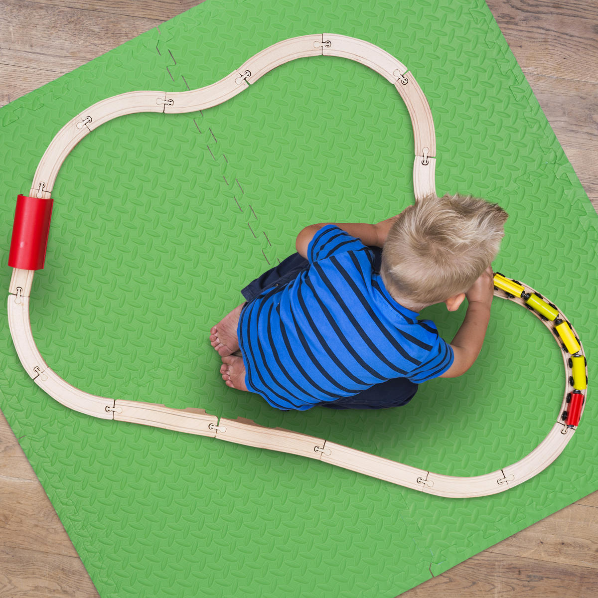 8XBODENSCHUTZMATTE - Grün, Kunststoff (60/60cm) - Relaxdays