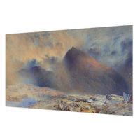 FOTOTAPETE 416x254 cm - Berglandschaft - Schwarz, Textil (416/254cm) - Wallfluent