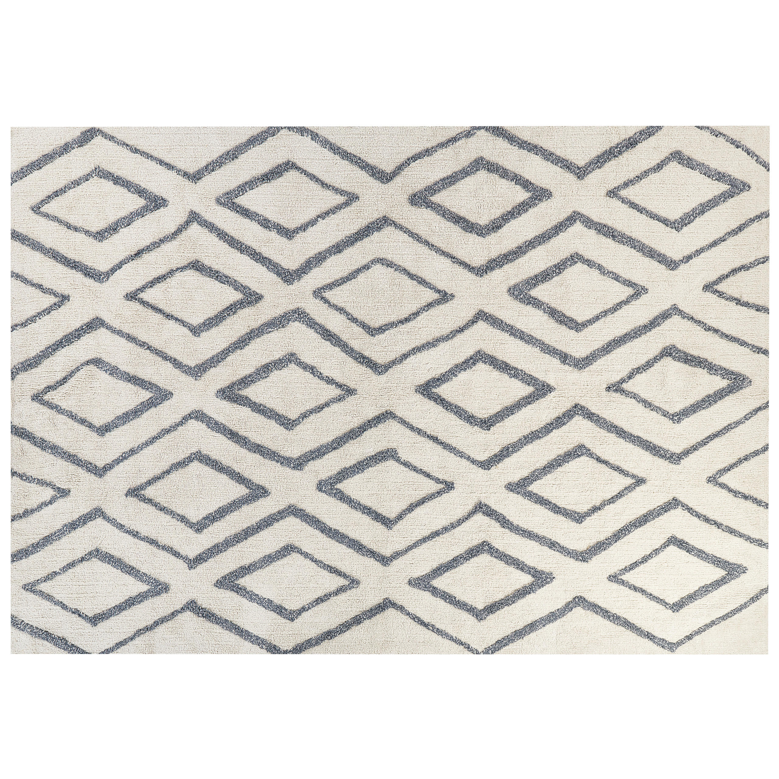 SHAGGY-TEPPICH Menderes 230/160 cm - Weiß, Textil (160/230cm) - Beliani