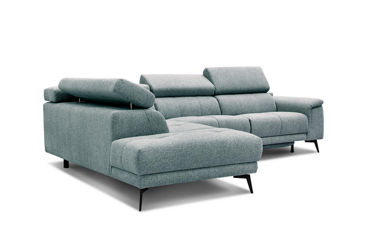 ECKSOFA FIERO 5-Sitzer mit 1 Relaxfunktion, mintgrün - Mintgrün, Holzwerkstoff/Textil (228/290cm) - Courtois Laville