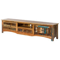 TV-BOARD Altholz 220x40x50 mehrfarbig lackiert NATURE OF SPIRIT #44 - Multicolor, Holz (40/50/220cm) - Massivmoebel24