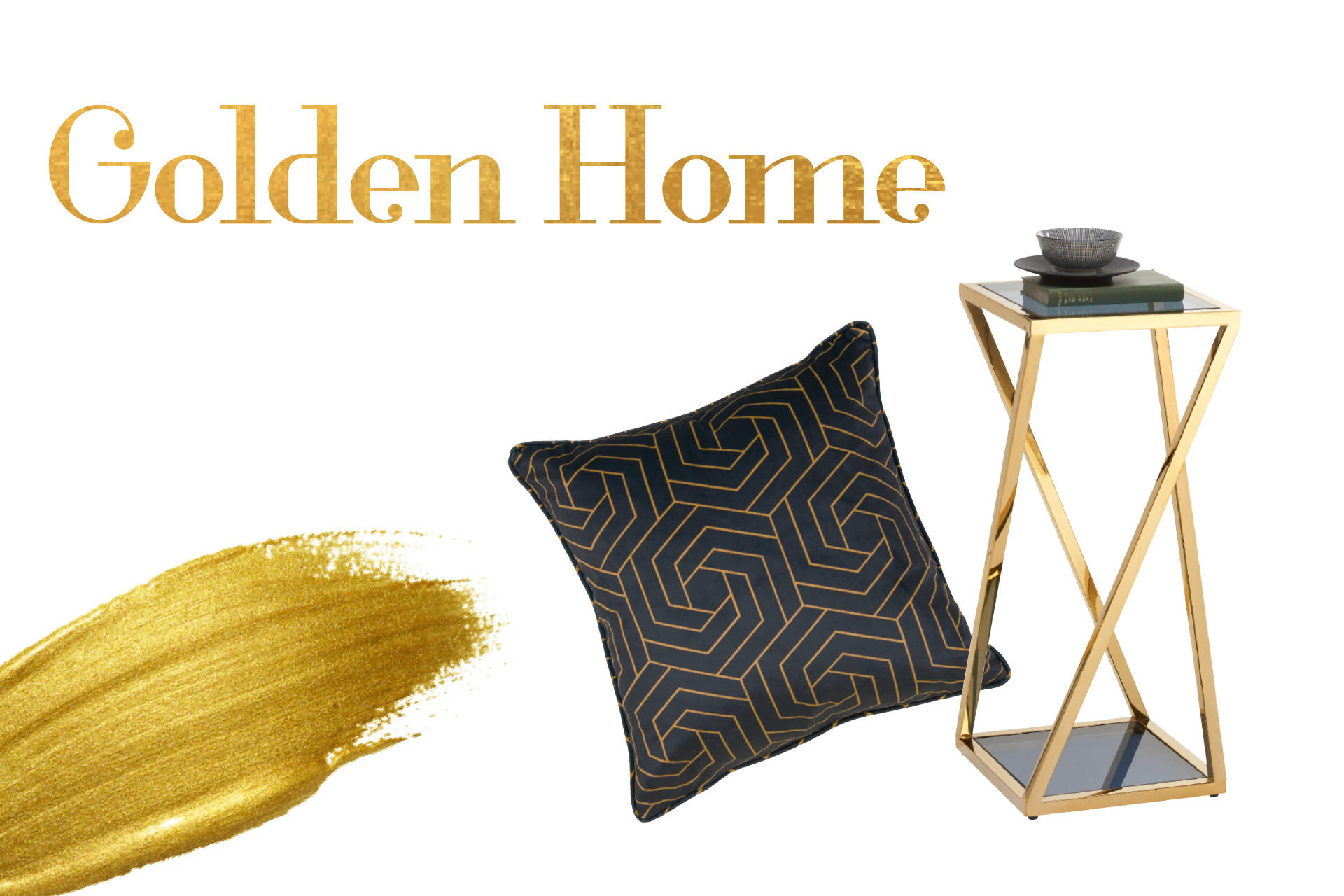 Golden Home mit Polster und Möbel