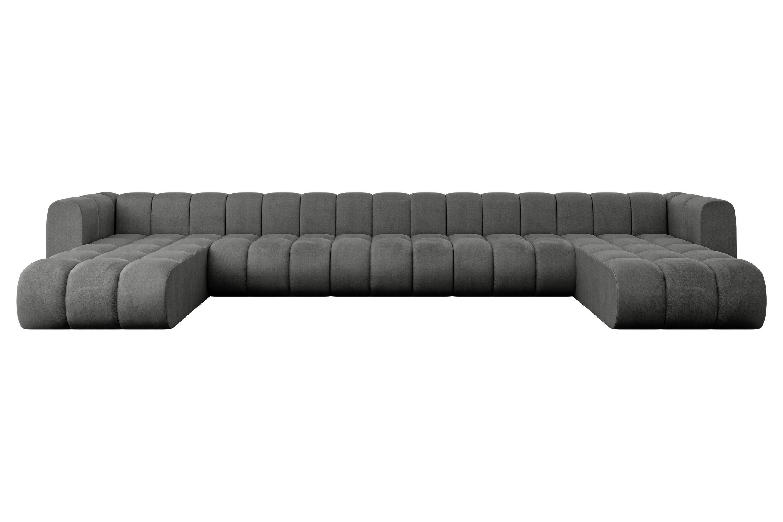 WOHNLANDSCHAFT modulares Sofa Joren-U3 - 501x177x70 cm Dunkelgrau - Dunkelgrau, Holzwerkstoff/Textil (501/70/177cm) - ALTDECOR