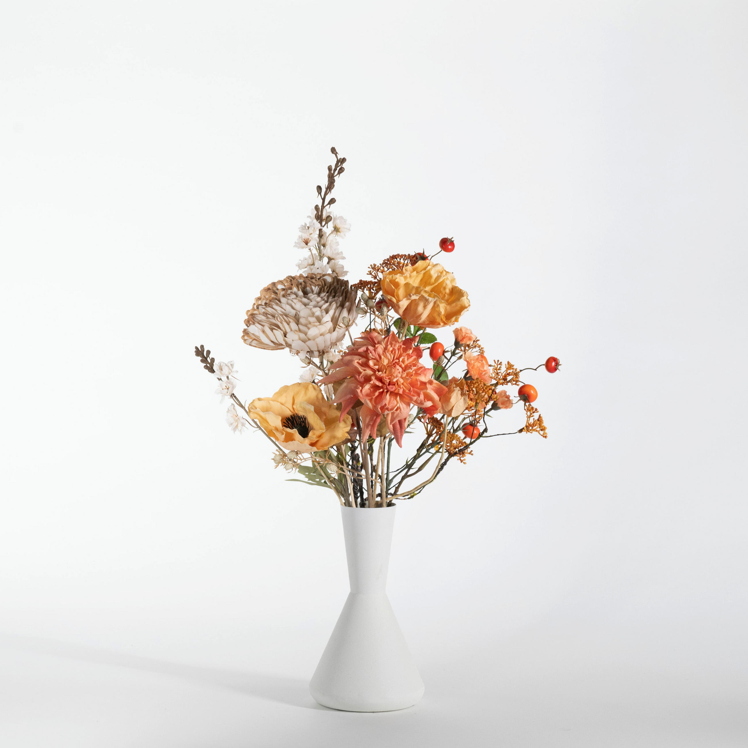 KUNSTBLUME Künstlicher Blumenstrauß - Malaga 70cm - Naturfarben, Kunststoff (70cm) - aplanta