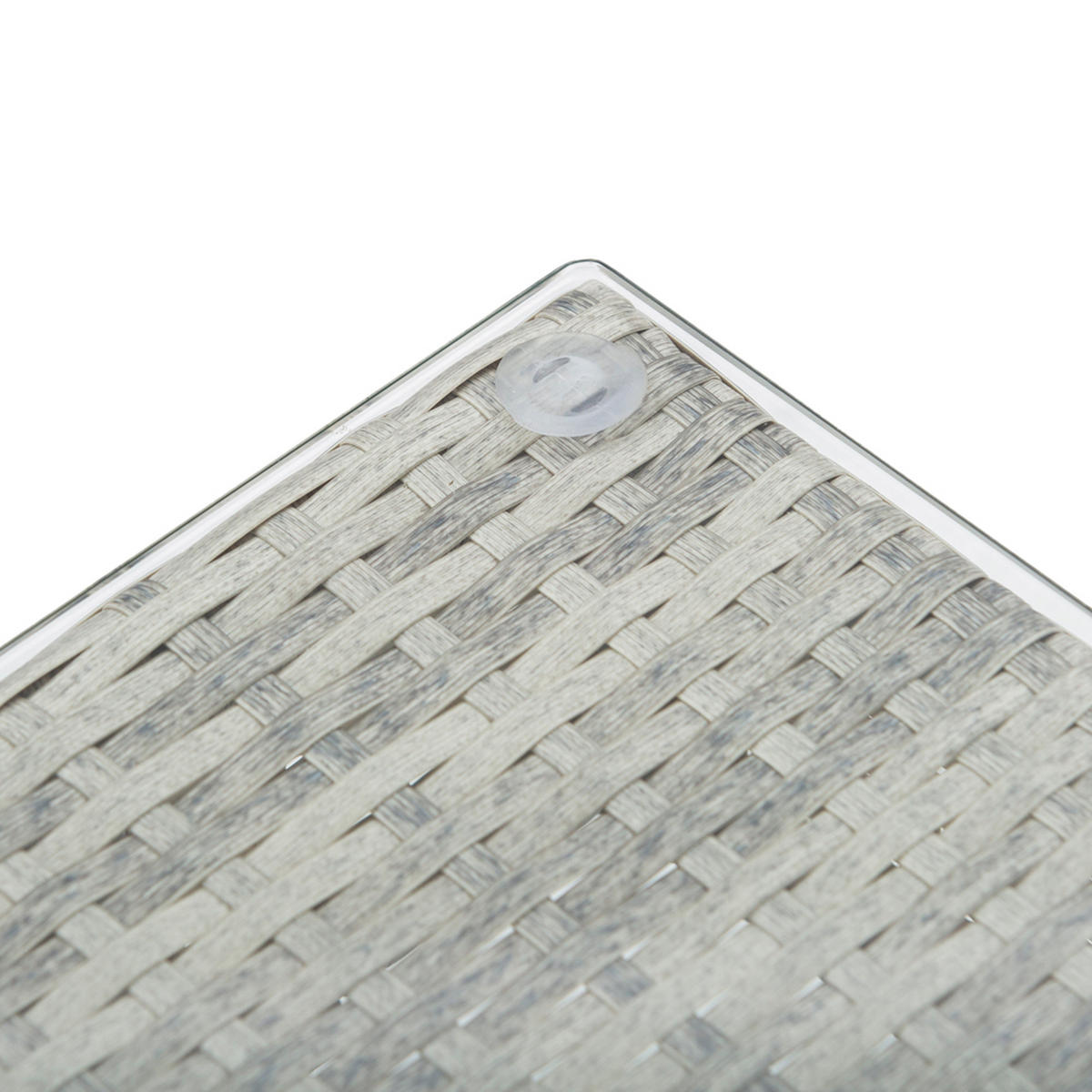 LOUNGE-SET 3-tlg. Couchtisch Beistelltisch Wetterbeständig Grau + Braun - Grau, Kunststoff - Outsunny