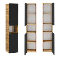 HOCHSCHRANK New-luton - Grau, Holzwerkstoff (35/170/32cm) - Lomado