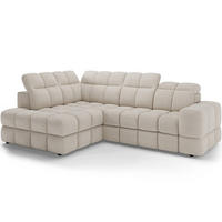 ECKSOFA Bronon mit Schlaffunktion und Bettkasten – Modernes Design, verstellbare Kopfstützen und verschiebbare Rückenlehnen - Beige, Kunststoff (296/109cm) - Wohnideebilder