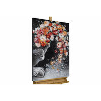ACRYLBILD HANDGEMALT 60/90 cm - Pink/Schwarz, Holz/Textil (1.3/90cm) - KUNSTLOFT