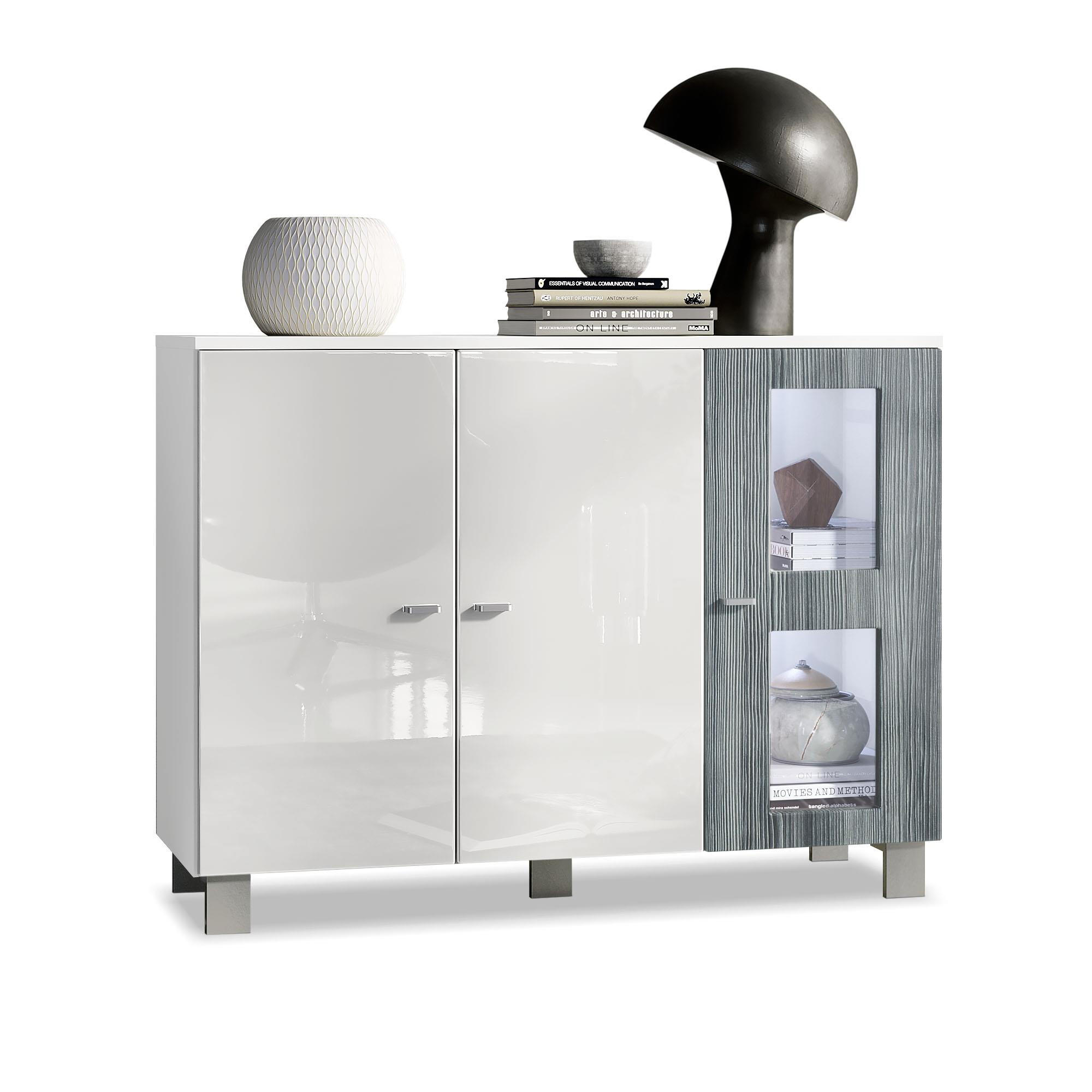 SIDEBOARD Denjo Tür in Avola-Anthrazit - Anthrazit, Holzwerkstoff (107/81/35cm) - Vladon