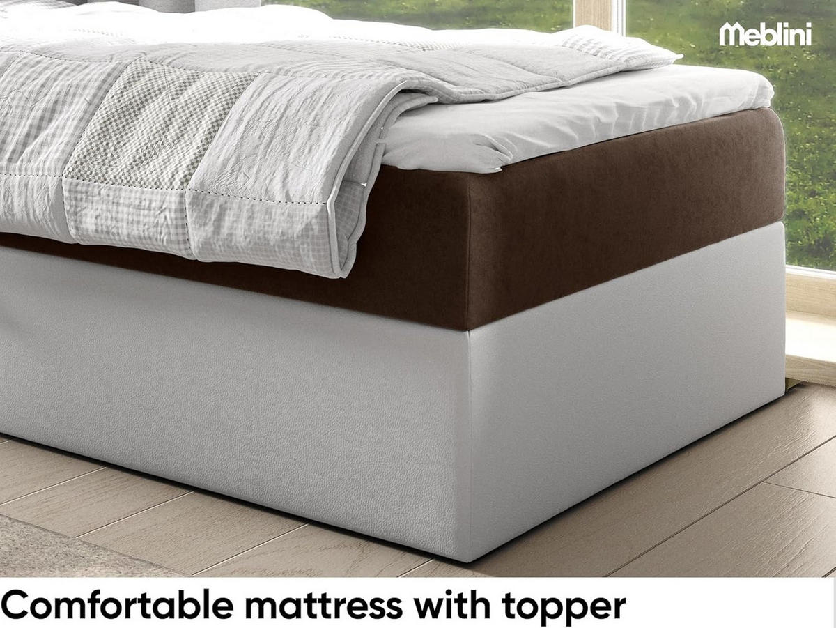 KINDERBETT GARETH 1 - Braun/Weiß, Holzwerkstoff (92/212cm) - Meblini