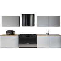 KÜCHENBLOCK 140 cm - Aspen K32-M140 - in Weiß/Hochglanz - Weiß Hochglanz, Holz (140/210/47cm)