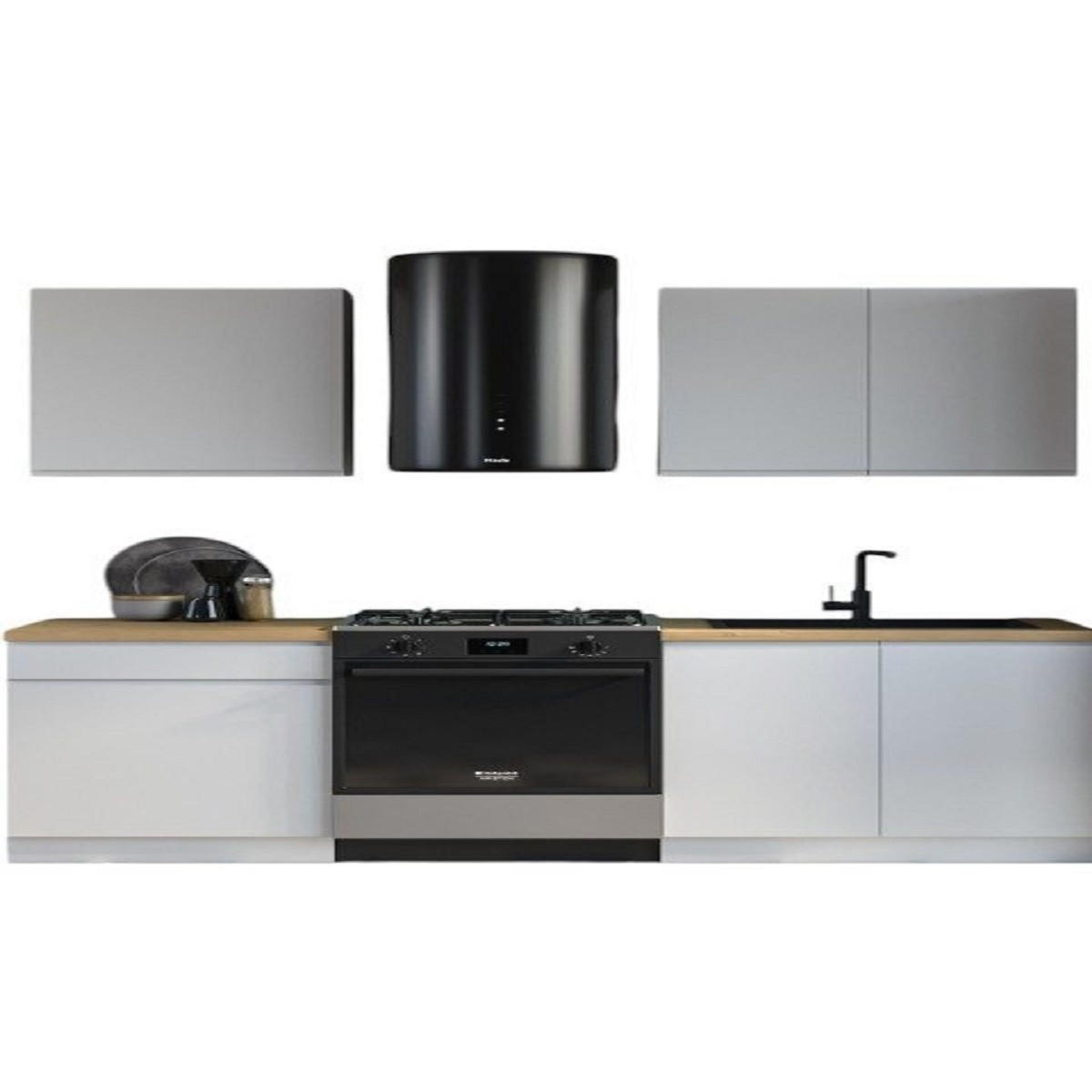 KÜCHENBLOCK 140 cm - Aspen K32-M140 - in Weiß/Hochglanz - Weiß Hochglanz, Holz (140/210/47cm)