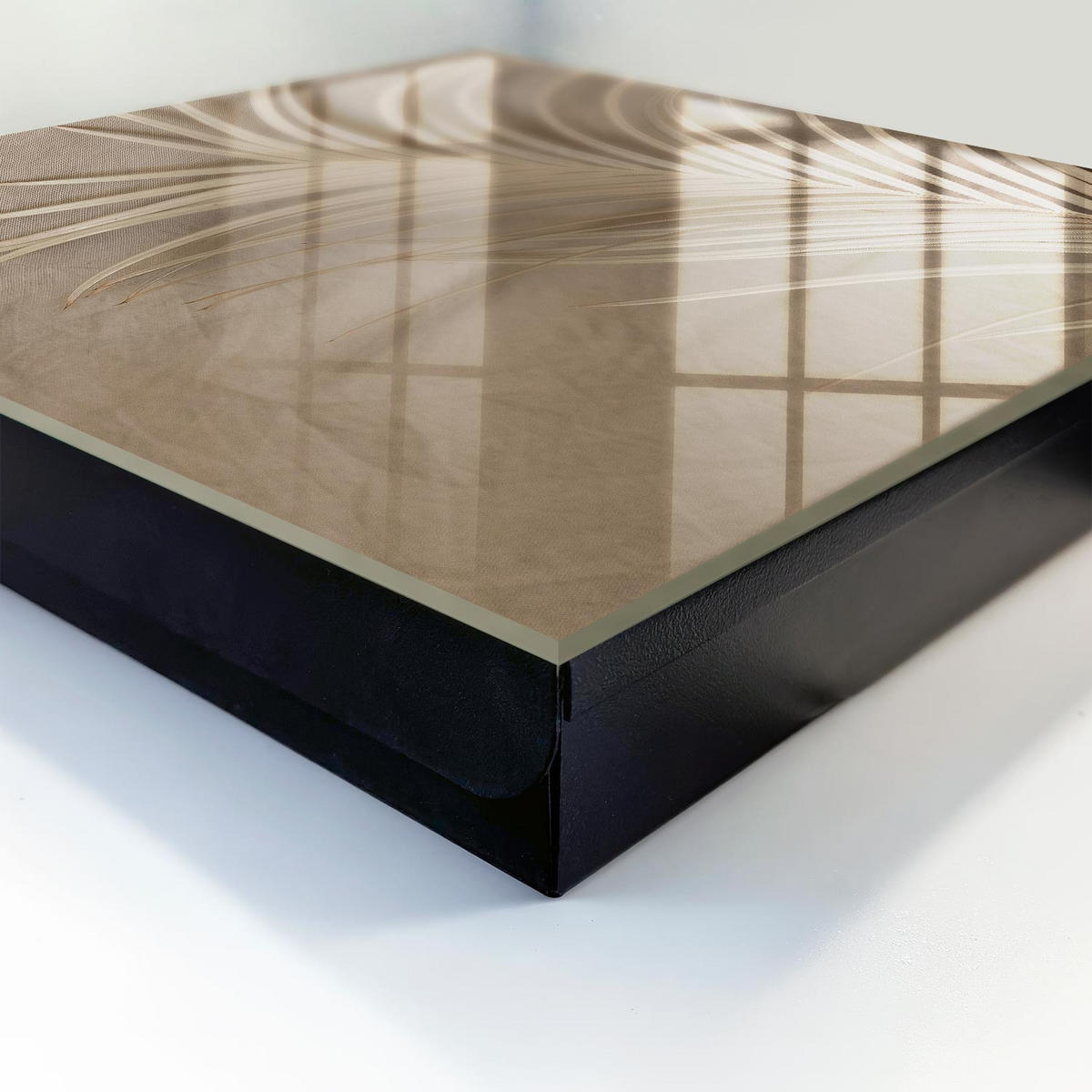 SCHLÜSSELBOX Schwarz 30x30 cm- Türöffnung nach rechts - Natürliche Eleganz - Beige, Metall (30/30/5cm) - TULUP