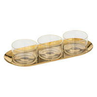 SNACKSCHALEN aus Glas auf einem Teller Automne Transparent 30/12/5 cm - Transparent, Glas (12/5/30cm) - Secret de Gourmet