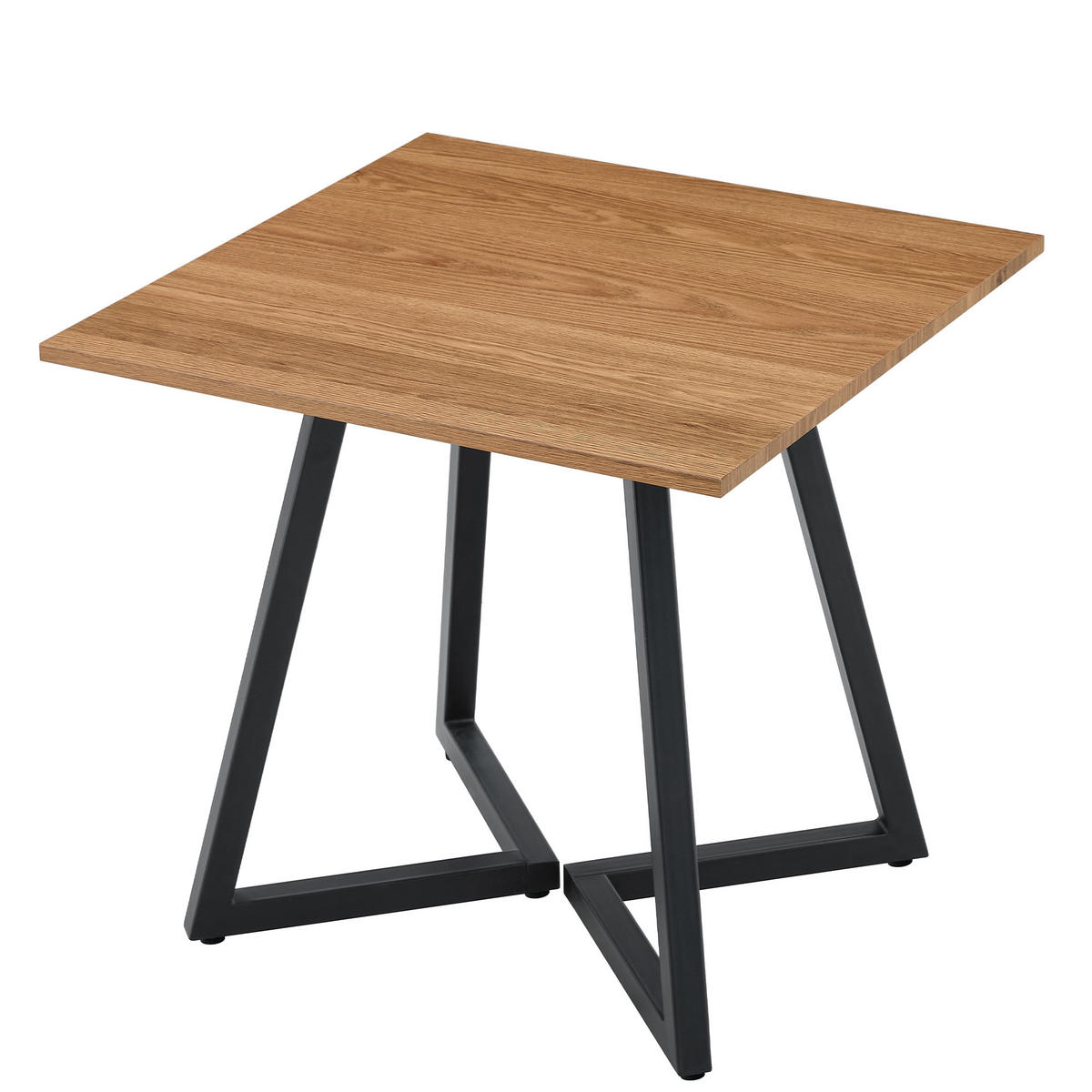ESSTISCH 80/80/75 cm schwarz braun aus Holz Metall für bis zu 4 Personen - Schwarz, Holzwerkstoff (80/80/75cm) - OKWISH