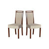 STUHL 2er Set ROMA 5 nussbaum - Beige/Nussbaumfarben, Holz (43/96/40cm) - Leaf Design