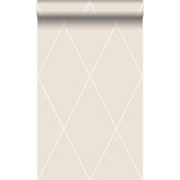TAPETE Karomuster 53 cm x 10.05 m - Beige, Papier (53/1000cm) - Origin Wallcoverings
