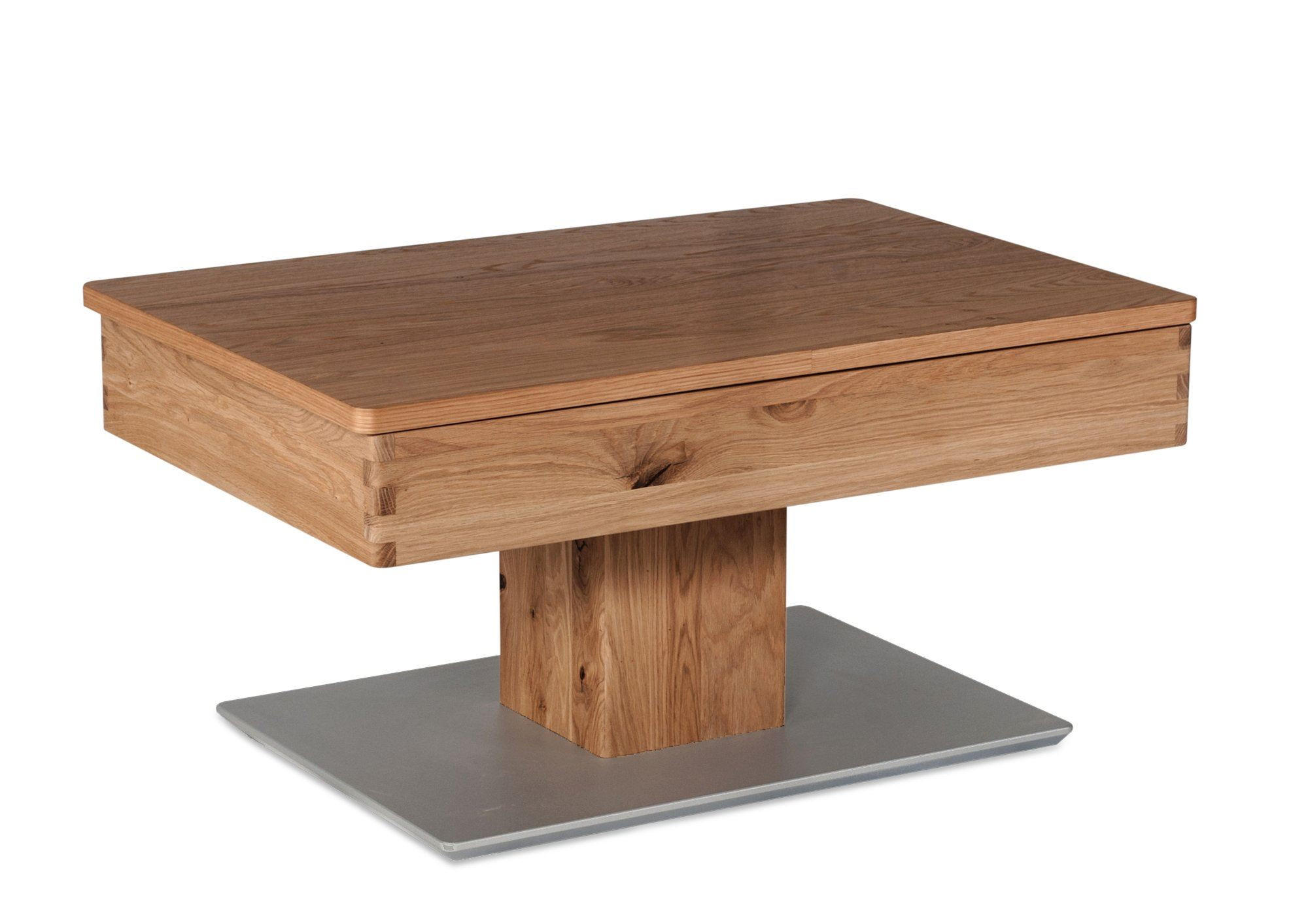 COUCHTISCH Celeste 90x60x43 höhenverstellbar;diagonal verschiebbar Wildeiche - Wildeiche, Holz (90/60/43cm) - 58aufmkessel
