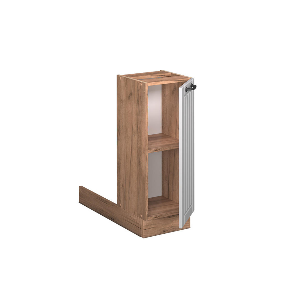 KÜCHENINSEL Fame-Line Weiß Landhaus 30 cm ohne Arbeitsplatte - Honigeiche/Weiß, Holzwerkstoff (30/82/70cm) - Vicco