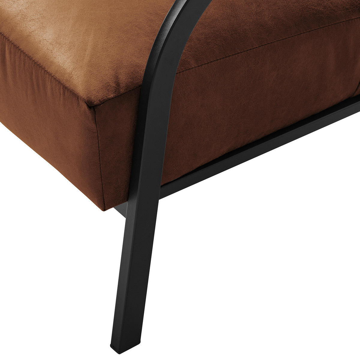 SESSEL - Antiklederlook - Braun, Textil (87/81/60cm) - home24