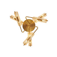 DECKENLEUCHTE Trento, Gold / Messing, 30cm - Goldfarben, Glas (30/80/30cm) - KOSILUM