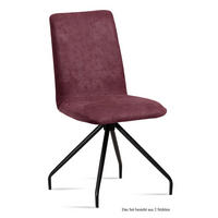 ESSZIMMERSTUHL (2er-Set) Desiri 47x92x60 Schwarz/Marsala - Brombeere/Schwarz, Kunststoff (60/92/47cm) - 58aufmkessel