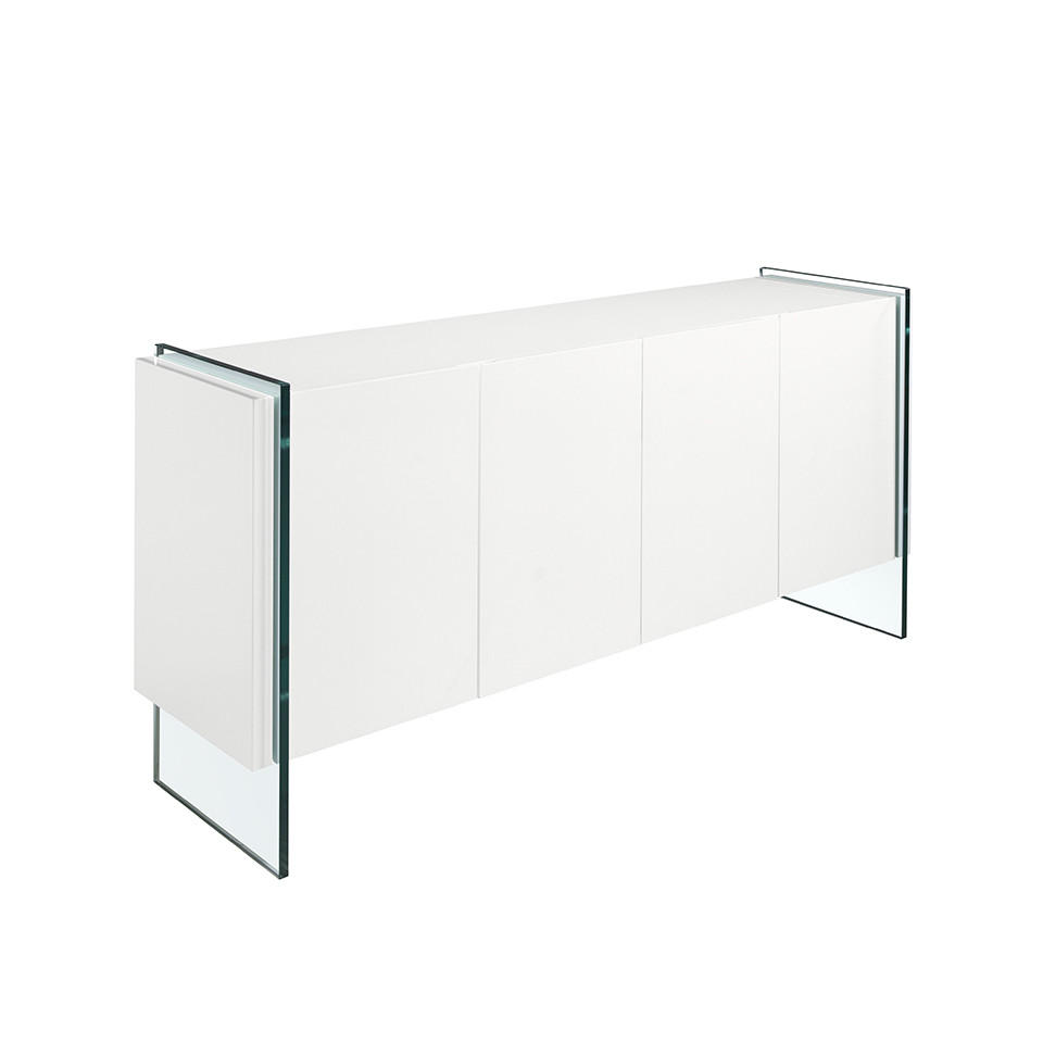 SIDEBOARD Weiß 170/43/77 cm - Weiß, Glas/Holz (170/77/43cm) - ANGEL CERDA