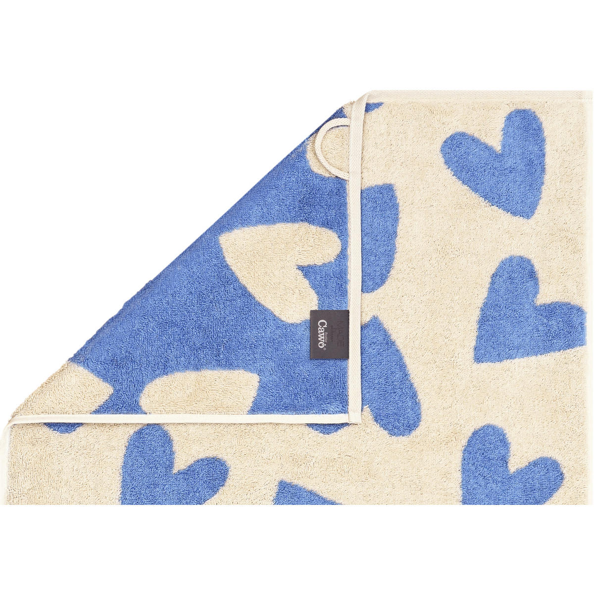 DUSCHTUCH HEART BEATS HEARTS 6275 CAPRI - 31 - Blau, Textil (70/140cm) - Cawoe
