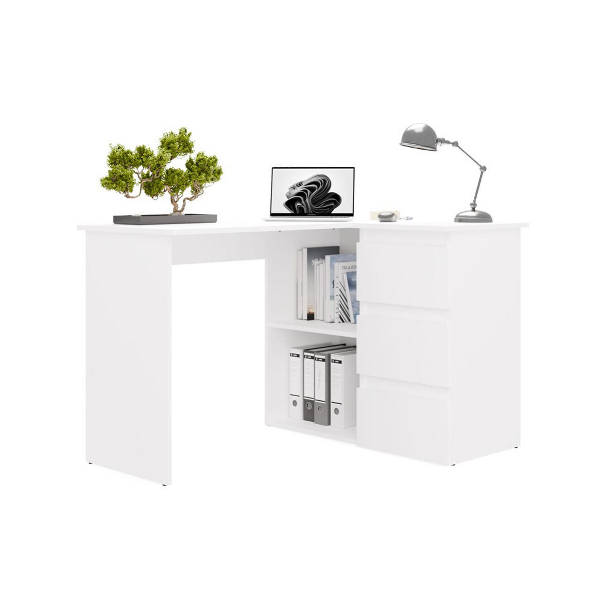 SCHREIBTISCH Weiß 120/75/49 - Weiß, Holzwerkstoff (90/50/75cm) - RAUMHIRSCH FURNITURE