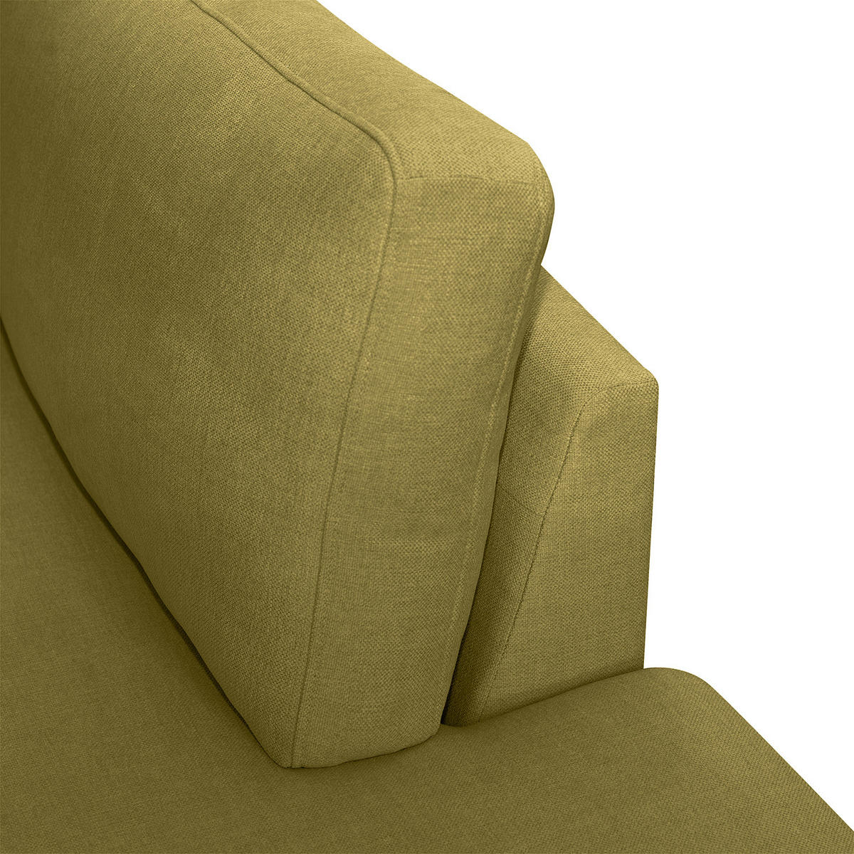 ECKSOFA mit Ottomane - Eichefarben/Olivgrün, Eichenholz/Textil (287/219cm) - home24