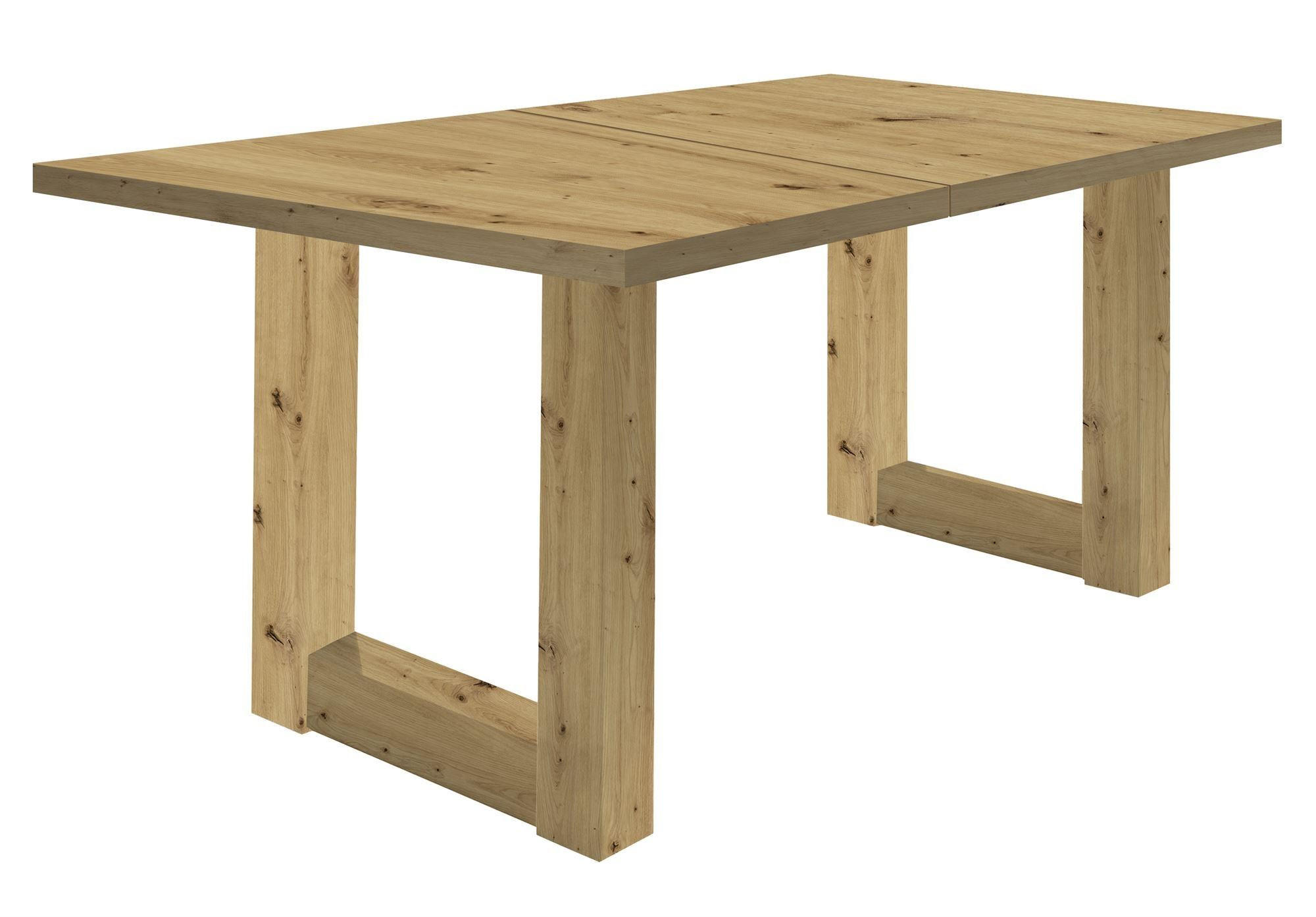 ESSTISCH ausziehbar Eila 1 160 x 90 x 75 Esszimmertisch Asteiche - Naturfarben, Holz (160/90/75cm) - 58aufmkessel