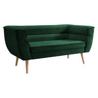 SOFA Bal 2 - Smaragdgrün/Naturfarben, Holz/Textil (142/75/74cm) - MIRJAN24