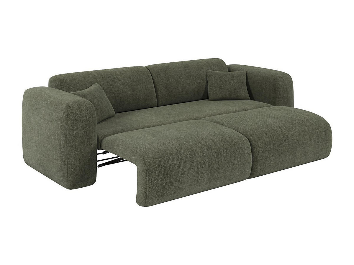 SCHLAFSOFA - 4 Personen - Stoff - Grün - - Grün, Textil (240/73/97cm) - Vente-Unique