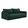 3-SITZER SOFA mit Schlaffunktion Strukturstoff Stoff Grün - Dunkelgrün/Schwarz, Kunststoff/Textil (216/86/105cm) - Makamii