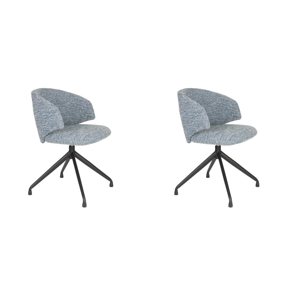 ESSZIMMERSTUHL Balado - Blau - 57/54.5/78 cm - 2er-Set - Blau, Textil (54.5/78/57cm)