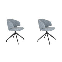 ESSZIMMERSTUHL Balado - Blau - 57/54.5/78 cm - 2er-Set - Blau, Textil (54.5/78/57cm)