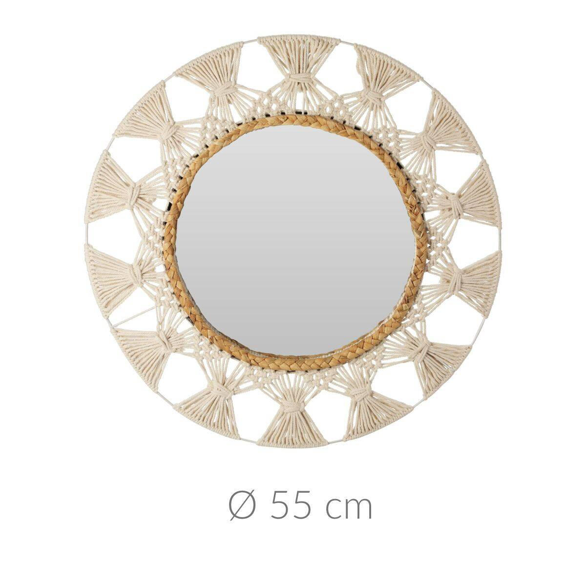 SPIEGEL Rund Ø 55 cm - Beige, Glas (55/2/55cm)