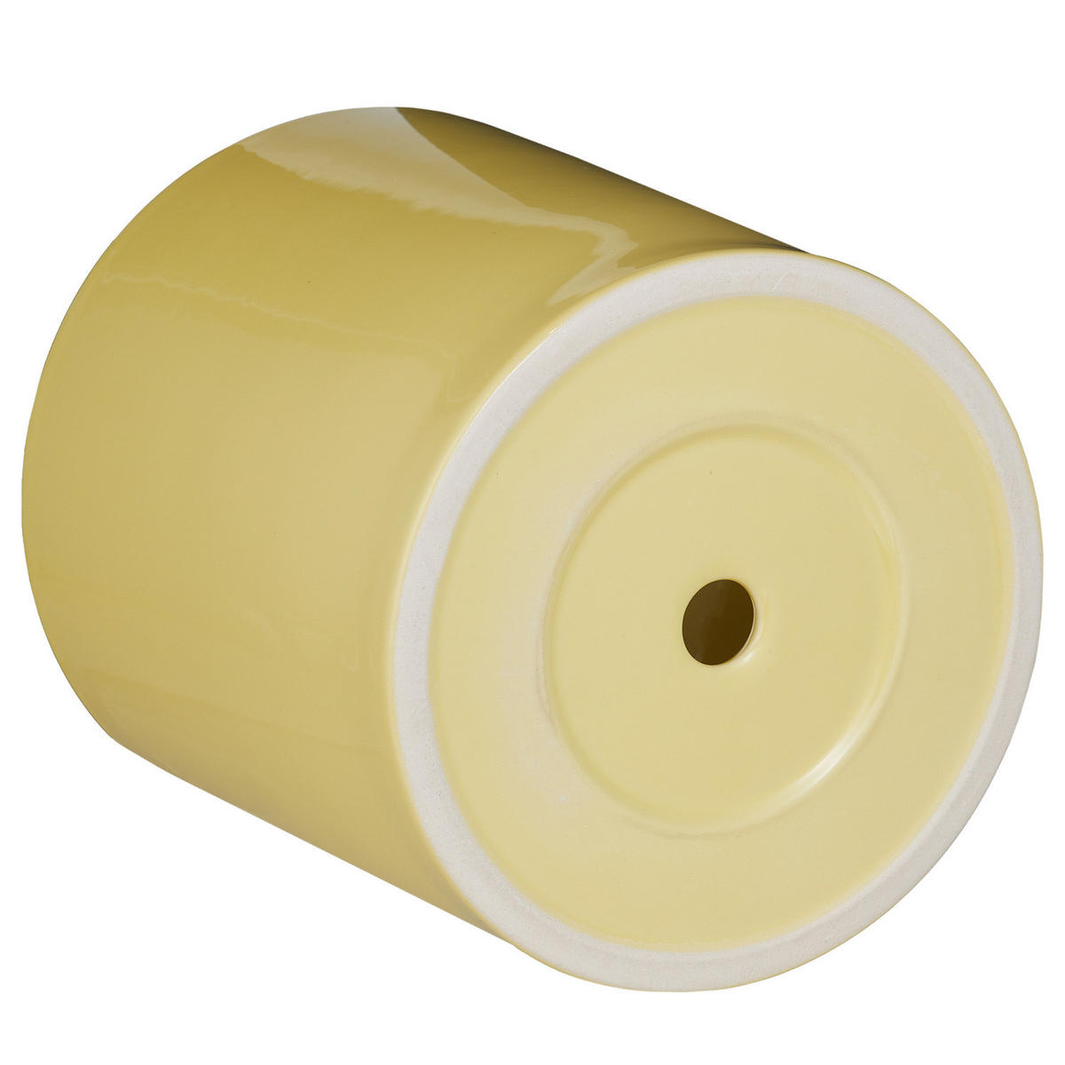 BLUMENTOPF Circus mit Teller - Gelb, Keramik (20cm) - Butlers