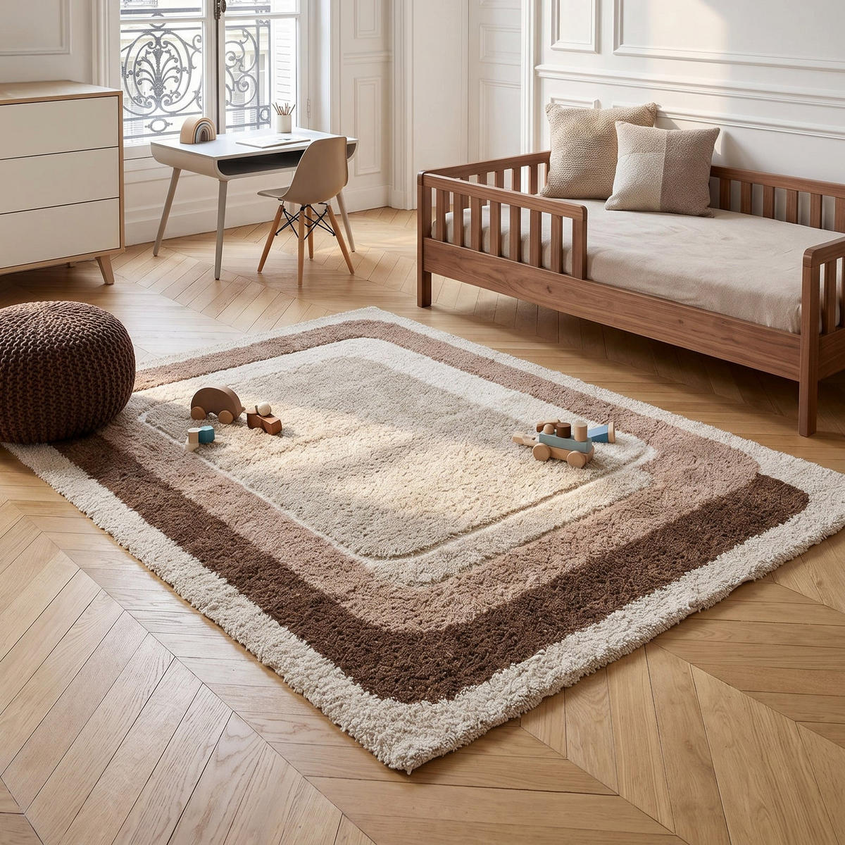 DESIGN-TEPPICH weich und dick bruin - Braun, Textil (120/170cm) - AFK Living