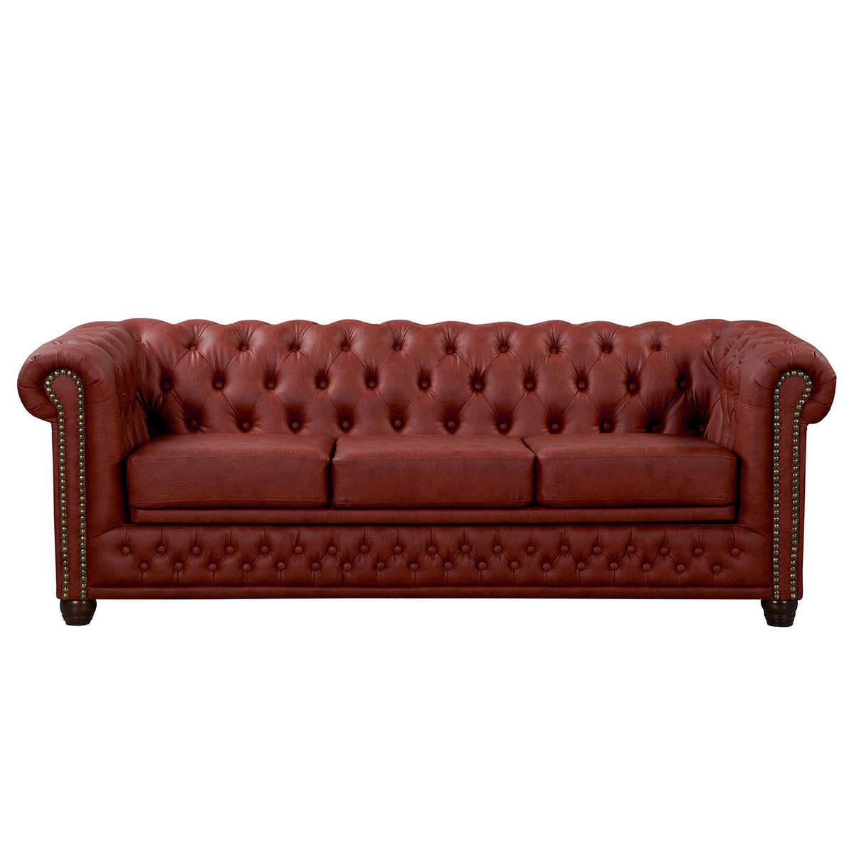 3-SITZER SOFA - Bordeaux, Kunststoff (203/72/86cm) - home24