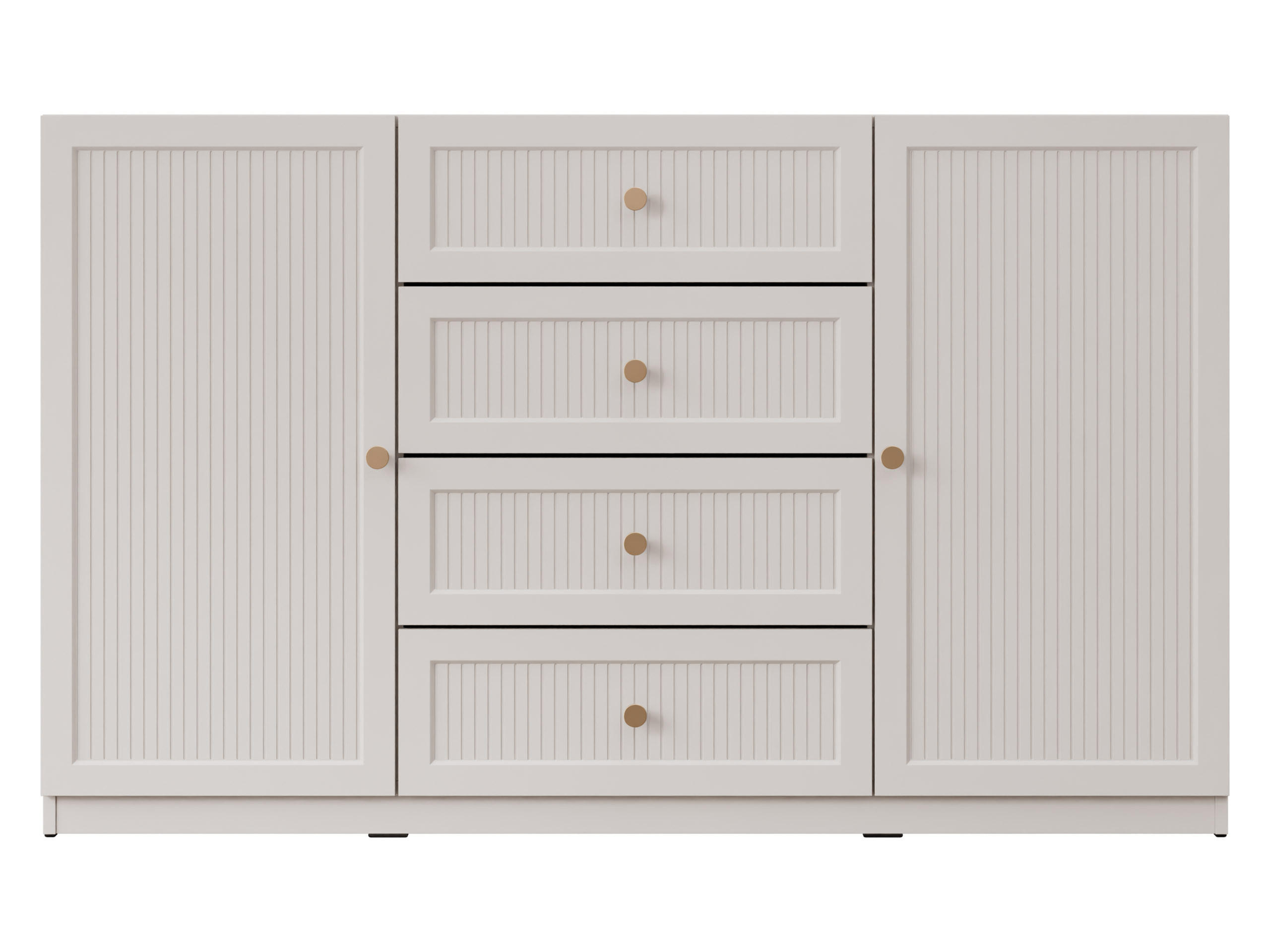 SIDEBOARD Ferena 2D4SZ - Kaschmir/Goldfarben, Holzwerkstoff/Kunststoff (150/92/49cm) - MIRJAN24