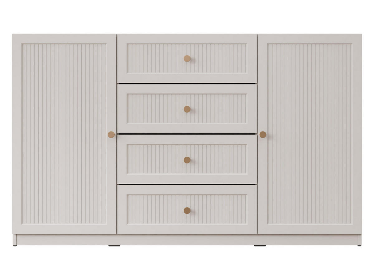 SIDEBOARD Ferena 2D4SZ - Kaschmir/Goldfarben, Holzwerkstoff/Kunststoff (150/92/49cm) - MIRJAN24