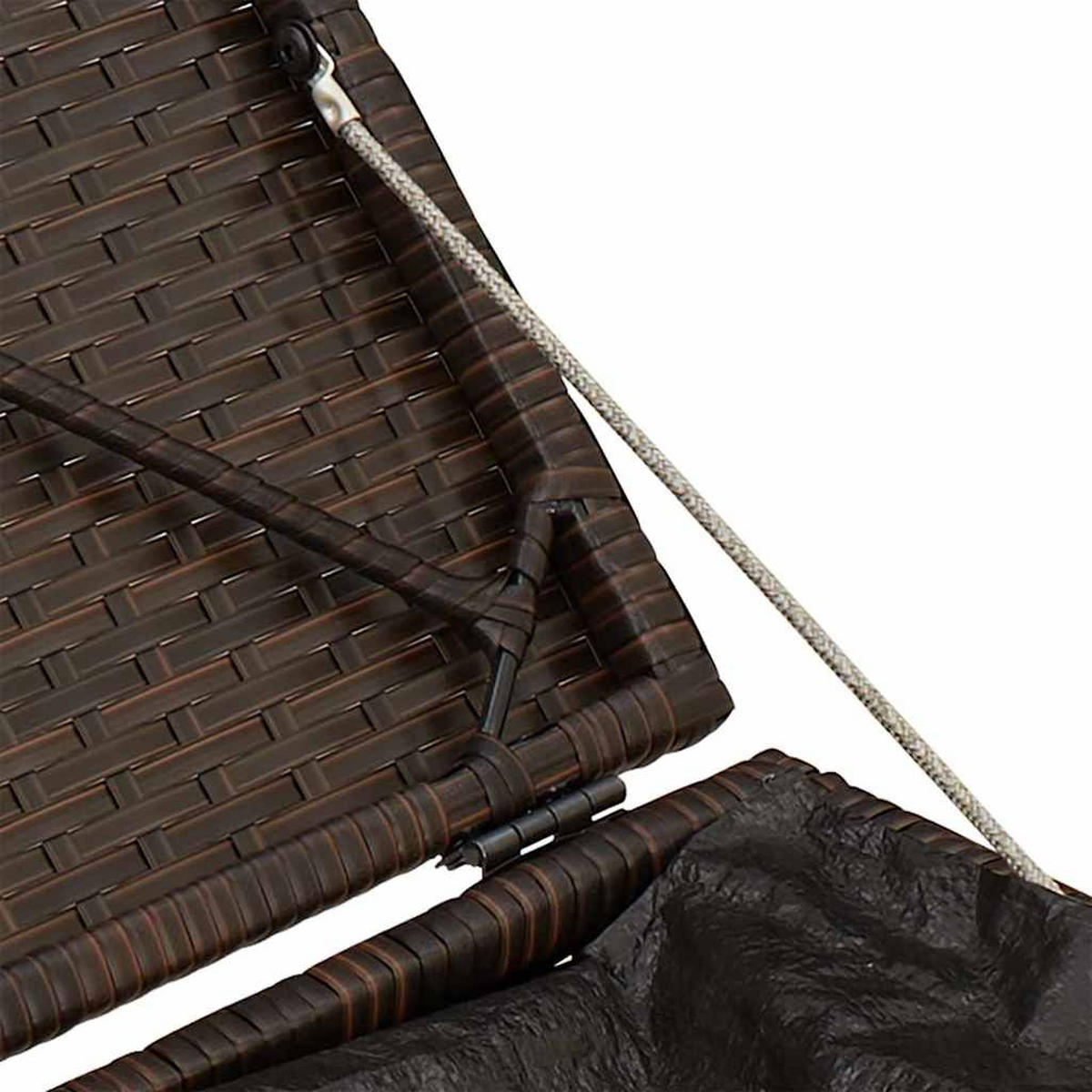GARTENHOCKER Mit Kissen 2 Stk. Braun 40/40/43 Cm Poly Rattan - Creme, Kunststoff (40/43/40cm) - vidaXL