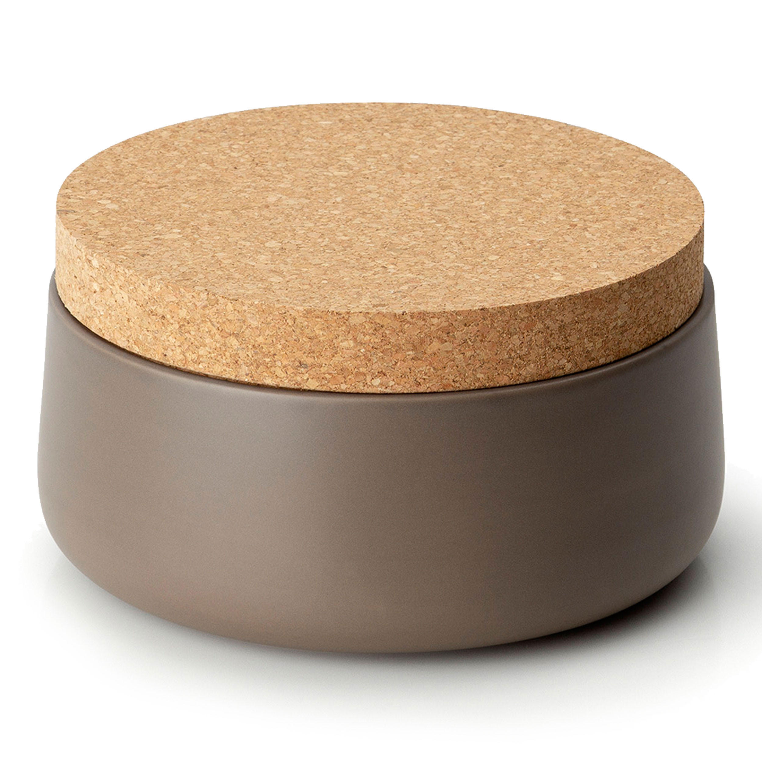 KERAMIKDOSE mit Korkdeckel, Matt Taupe, Ø 20 x 12 cm - Beige, Keramik (20/11/20cm) - Continenta